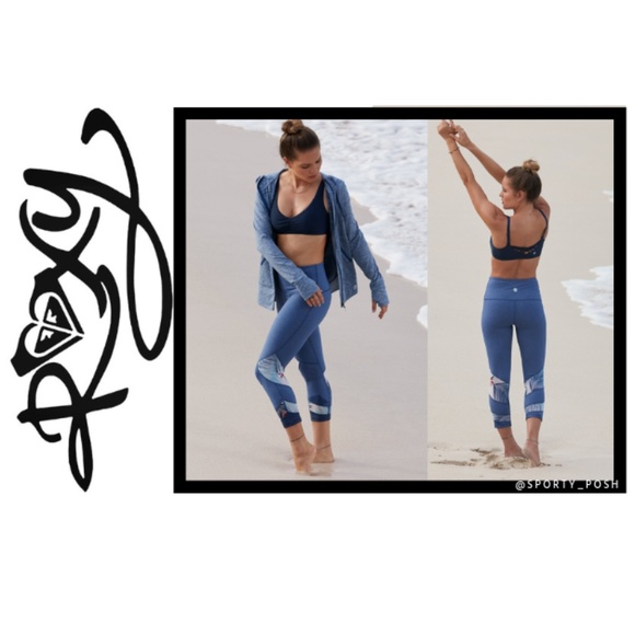 Roxy Pants - Roxy Workout Leggings w/ Mesh Detail